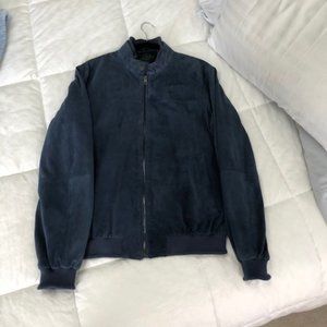 Gallotti - Bomber Jacket - Blue 100% Suede - Italy